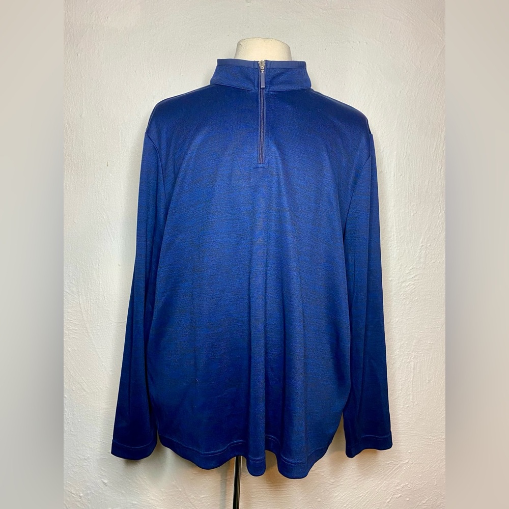 Johnston & Murphy XC4 Extreme Comfort Men’s XXL 1/4 Zip Pullover Blue Golf NWT